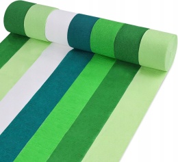 Papier Krepowy Taśmy 15 rolek 4.5cm x 25m 5 Kolorów