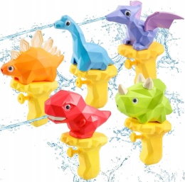 Pistolet do Wody Mini Zabawka Wodna dla Dzieci Motyw Dinozaury 5szt