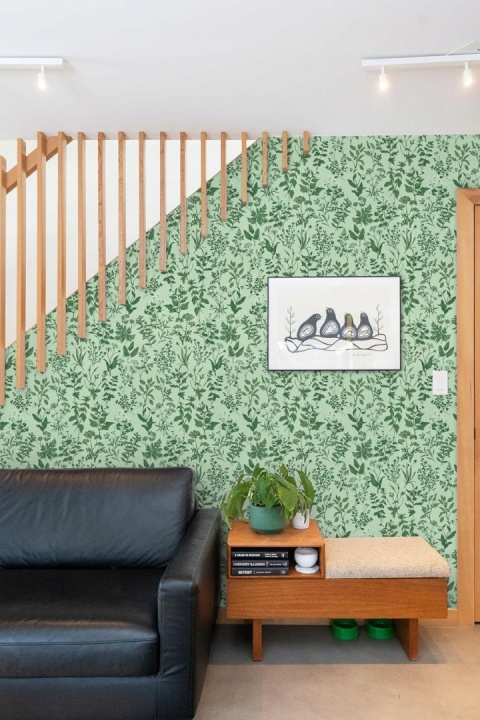 Tapeta samoprzylepna Wodoodporna Wzór Zielone kwiaty Liście 44x300cm mocna