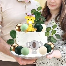 Toppery na tort urodzinowy ciasto dla dzieci Motyw dżungli 26szt
