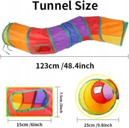Tunel dla kota królika Zabawka materiałowa Składana 123cm
