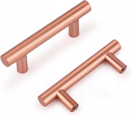 Uchwyt meblowy reling do szuflad szafek kolor miedziany ze stali 10szt 10cm