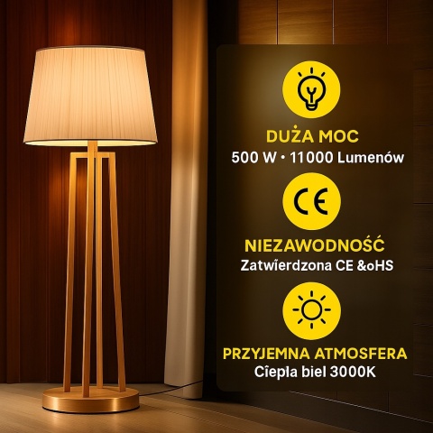 ŻARÓWKA HALOGENOWA R7S zestaw 2 sztuki 500W 2800K 11000lm J189mm