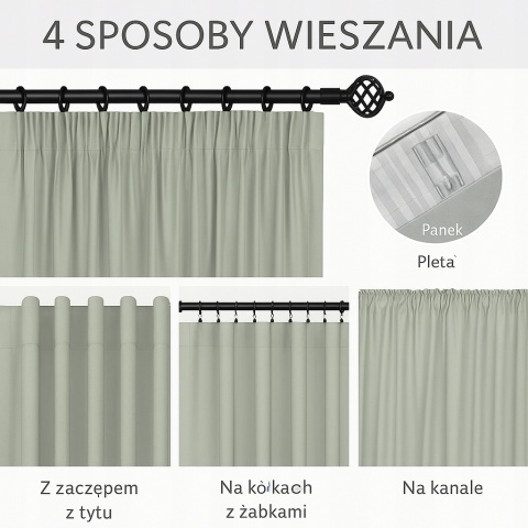 Zasłona żabki 132 cm x 240 cm