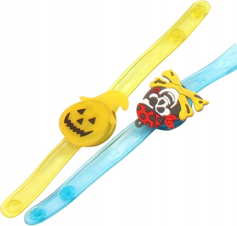 Bransoletki dla dzieci LED Dekoracje na Halloween Świecące Zestaw 2szt