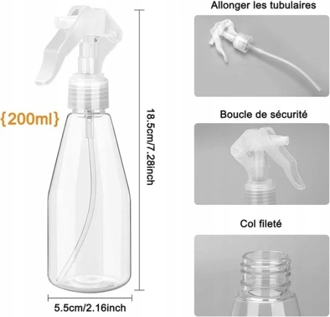Butelka z rozpylaczem Spryskiwacz do roślin salonu fryzjerskiego 200ml 2szt