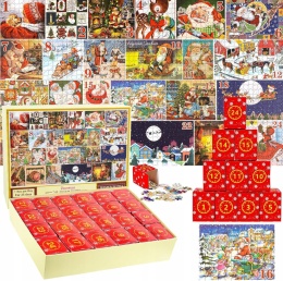 Kalendarz Adwentowy Puzzle Na Boże Narodzenie 1000 Elementów Obrazki Kolaż