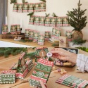 Kalendarz adwentowy DIY torebki papierowe naklejki świąteczne 24 dni