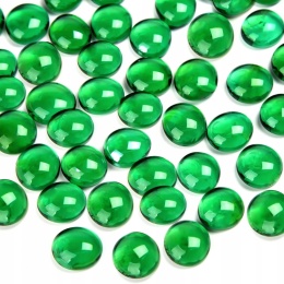 Kamienie szklane bryłki szkła dekoracyjne zielone 1,5-2cm 2250g