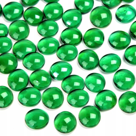 Kamienie szklane bryłki szkła dekoracyjne zielone 1,5-2cm 2250g