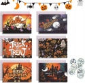 Kartki halloweenowe na Halloween z kopertami zestaw 6 sztuk