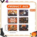 Kartki halloweenowe na Halloween z kopertami zestaw 6 sztuk
