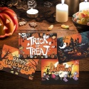 Kartki halloweenowe na Halloween z kopertami zestaw 6 sztuk