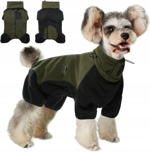 Kurtka zimowa Kombinezon dla psa ocieplany polarowy XL Khaki