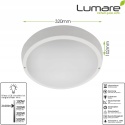 Lampa LED 32 cm Plafon Bardzo jasna 30 W Ciepły Biały IP54