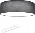Lampa LED sufitowa plafon z abażurem szary 32cm sterowany pilotem