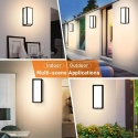 Lampa ścienna zewnętrzna z czujnikiem ruchu 24 W ciepła biel IP65 2szt