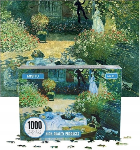 MISITU Puzzle 1000 elementów obraz olejny Moneta „Lunch", 38x26 cm