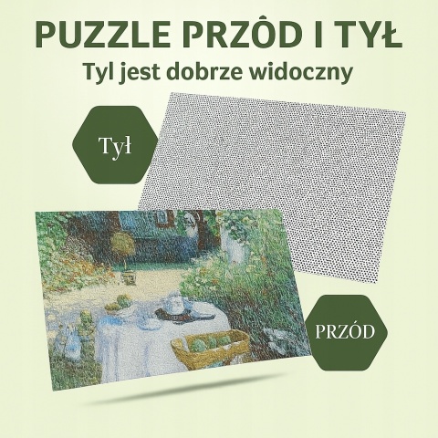 MISITU Puzzle 1000 elementów obraz olejny Moneta „Lunch", 38x26 cm