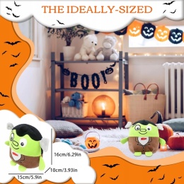 Maskotka pluszak zielony Frankenstein Halloween 20cm Zabawka dla dzieci