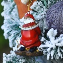 Ozdoba choinkowa Zawieszka bożonarodzeniowa Żywica Święty Mikołaj 7,6x6,2cm