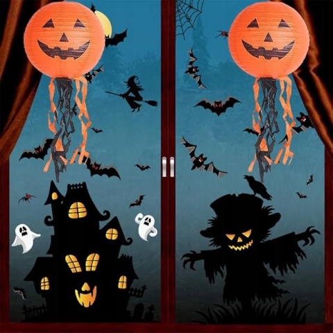 Papierowa latarnia DYNIA HALLOWEEN 25 cm BNOYONERAS - 2 sztuki dekoracji