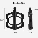 Pedały do rowerów szosowych MTB ze stopu aluminium czarne 9/16" 2 sztuki