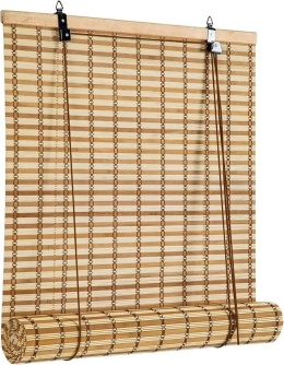 Roleta zaciemniająca wewnętrzna bambusowa 60 x 220 cm kolor beżowy 1 szt.