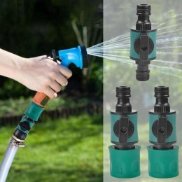 SZYBKOZŁĄCZKA I ZŁĄCZKA PROSTA 16mm Z ZAWOREM KULOWYM ZESTAW 3 SZTUK
