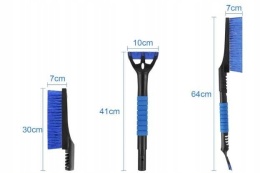 Skrobaczka szczotka do szyb 2w1 do zmiotka odśnieżania samochodu 64 cm