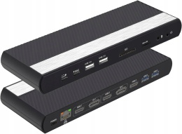 Stacja dokująca USB C 17w1 z 3 HDMI do laptopa na 3 monitory zestaw