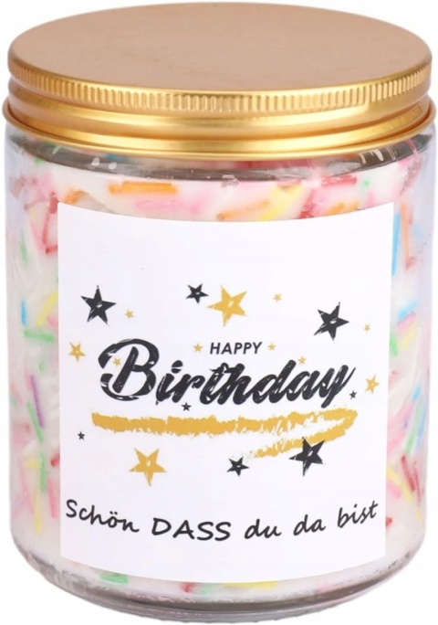 Świeca zapachowa sojowa w szkle 275g Lawenda Napis j.niemiecki