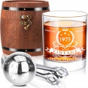 Szklanka do whisky Prezent na 51 urodziny z pudelkiem beczką Angielski
