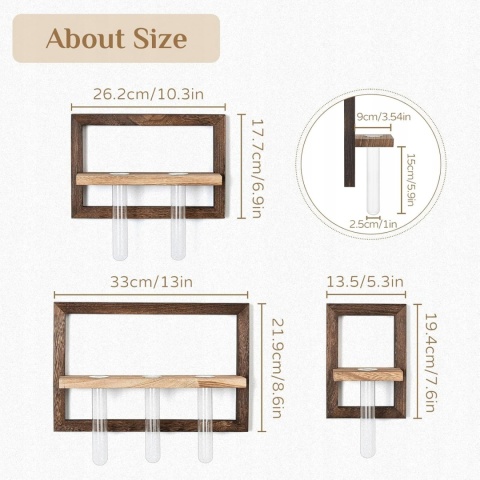 Wazon CE drewno 21cm