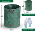 Worki ogrodowe na liście odpady gałęzie torby z uchwytem 272L 2szt