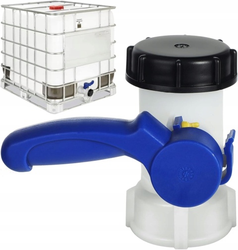 Zawór do zbiornika pojemnika mauzera IBC 62mm uniwersalny plastikowy