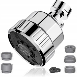 Aerator do kranu wylewka perlator 360° 5 funkcji chrom