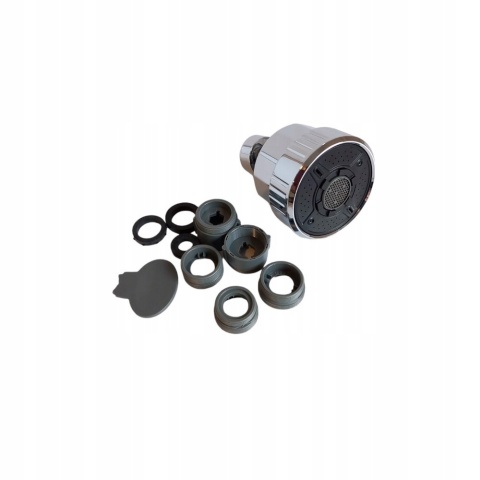 Aerator do kranu wylewka perlator 360° 5 funkcji chrom