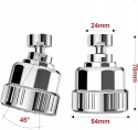 Aerator do kranu wylewka perlator 360° 5 funkcji chrom