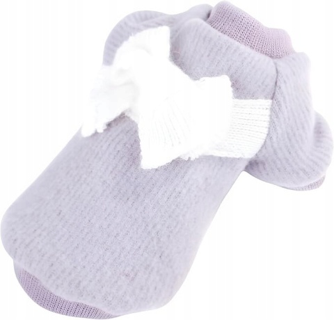 Ciepły Sweter dla Psa z Polaru Elastyczny, z Kokardą, Jesień/Zima, Małe Psy
