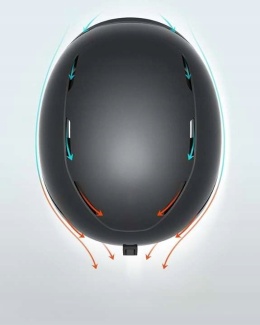 Kask narciarski z goglami Ochronny Regulowany sportowy M 54,5-58,5cm Czarny