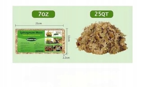 Mech torfowiec Podłoże do roślin storczyków terrariów z lepowymi pułapkami