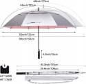 Parasol golfowy 62 cale UV na deszcz i wiatr duży automatyczny