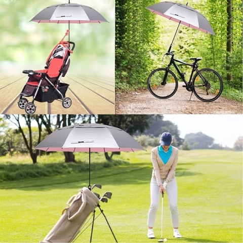 Parasol golfowy 62 cale UV na deszcz i wiatr duży automatyczny