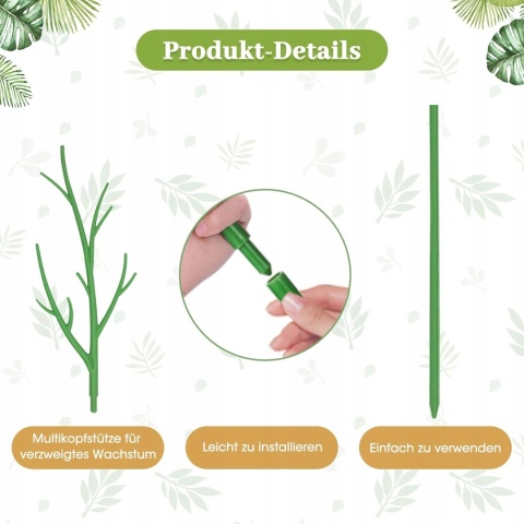 Podpórki do roślin tworzywo sztuczne 100 cm 6 szt.
