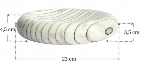 Podstawka na owoce ciasta marmurowa taca wklęsła 23cm