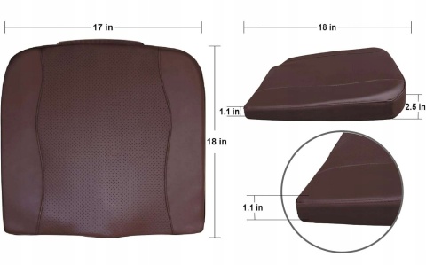Poduszka na fotel samochodowy z pianki memory foam 43x45cm