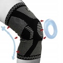 Stabilizator na kolano sportowy usztywniany z żelową wkładką r. XXL 2 szt