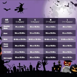 Sukienka Strój Kostium Przebranie Halloween Dla Dziewczynki Szkielet L
