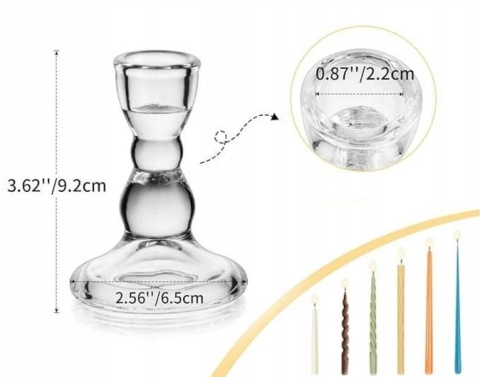 Świecznik zestaw CE 9,2 cm